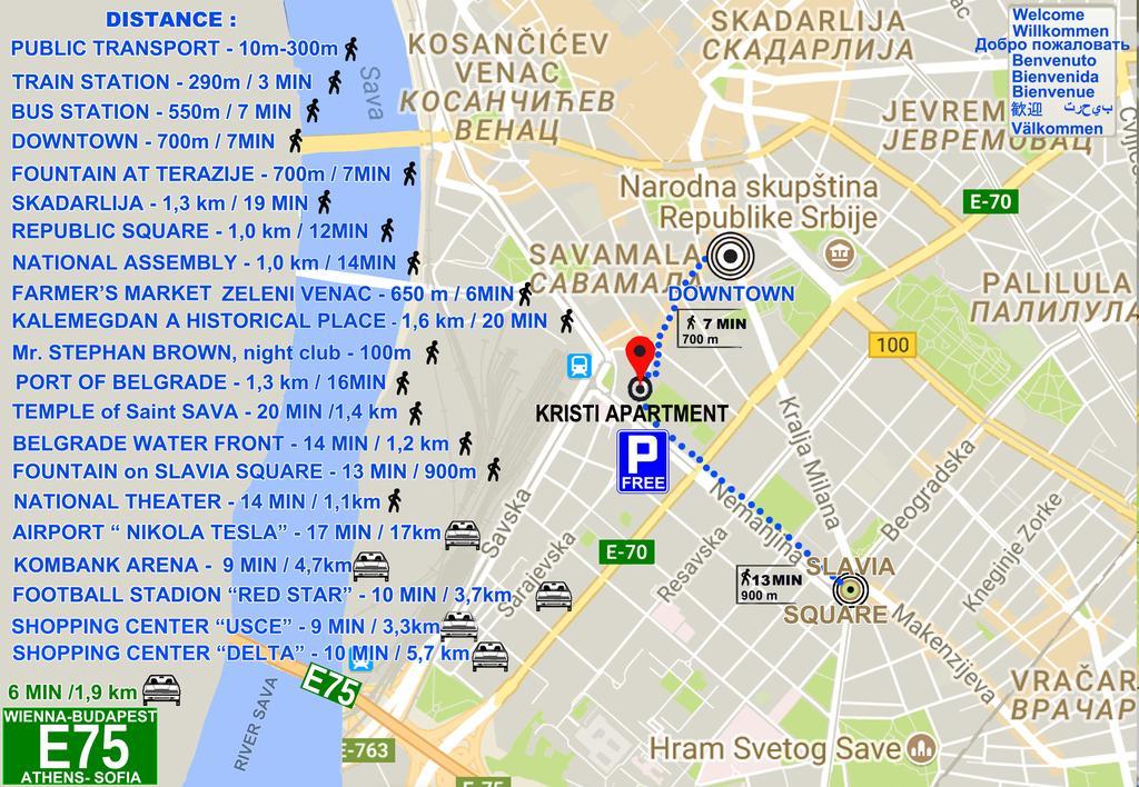 Kristi Lux Apartment Center Free Parking Fast Wifi Bělehrad Exteriér fotografie